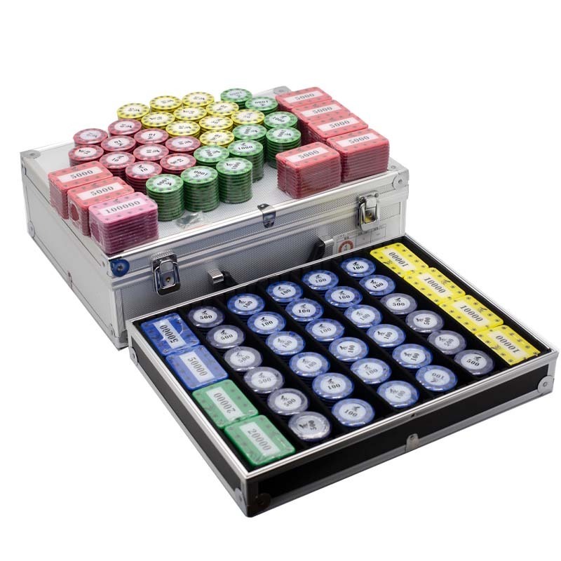 Hot Selling Style Convenient Harmless Nontoxic Acrylic two layer screen printing set code poker chips case