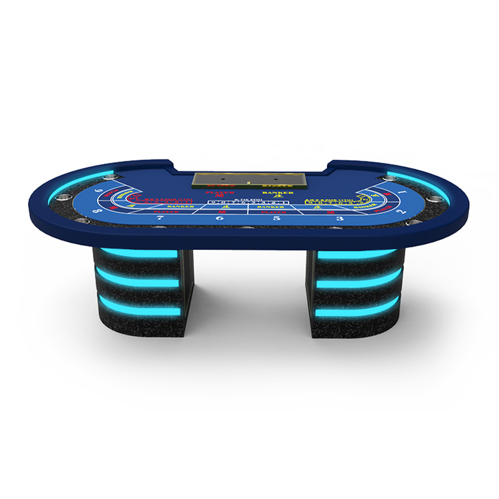 Casino Baccarat Gambling Poker Table Cheap Oval Table De Poker 10 Seat Texas Modern Mini Baccarat Casino Supplies Machine 1 Sets