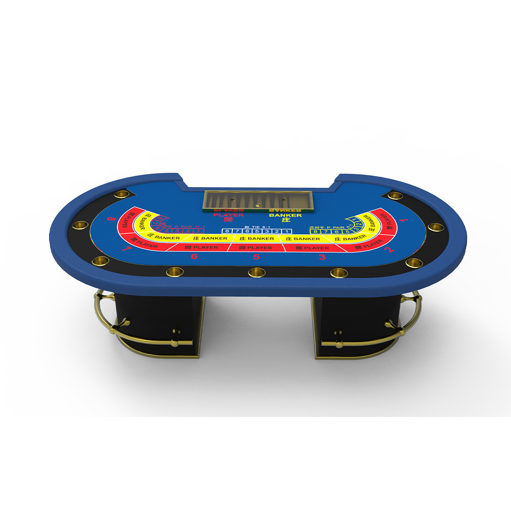 Casino Baccarat Gambling Poker Table Cheap Oval Table De Poker 10 Seat Texas Modern Mini Baccarat Casino Supplies Machine 1 Sets