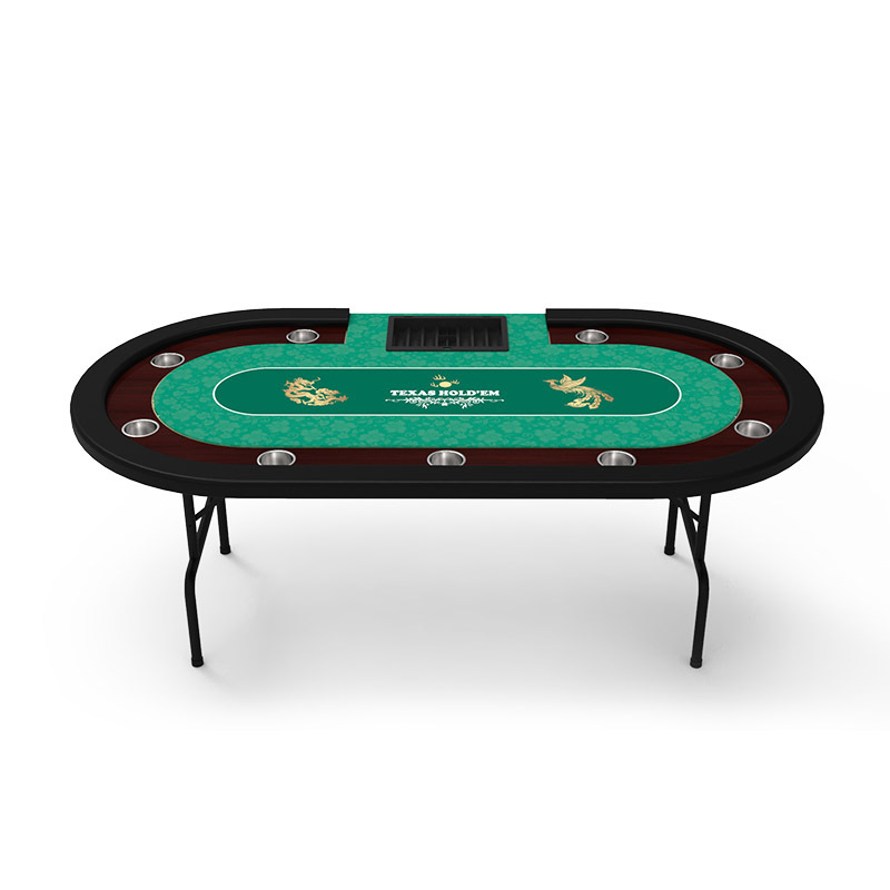 Entertainment Gambling Texas Hold'em Customized Professional Poker Table Luxury With Cup Holder Poker Table