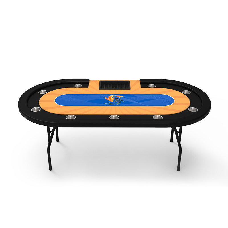 Entertainment Gambling Texas Hold'em Customized Professional Poker Table Luxury With Cup Holder Poker Table