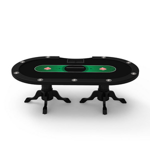 High Quality Solid Wooden Poker Table Good Feeling Gambling Table With Tiger Claw Legs 10 person poker table