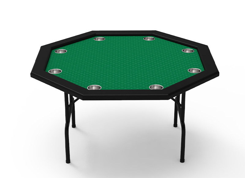 Deluxe Professional Casino Stainless Steel Leg Octagon Shaped Strong Folding Legs  Poker Card Table With Felt Mat