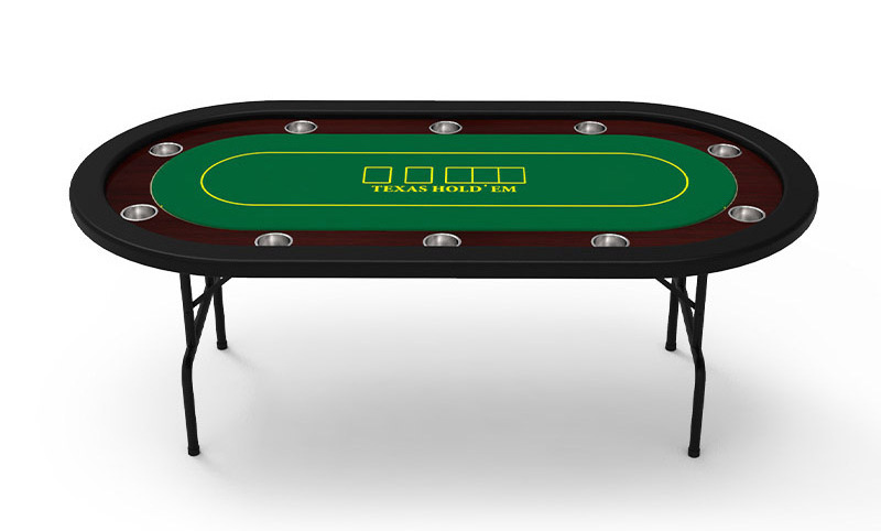 Texas Hold'em Customized Professional Poker Table Luxury with Cup Holder and Chip Plate Simple Poker Table