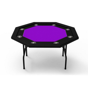 Professional folding poker table for casino sturdy octagonal casino poker table with felt mat poker card table