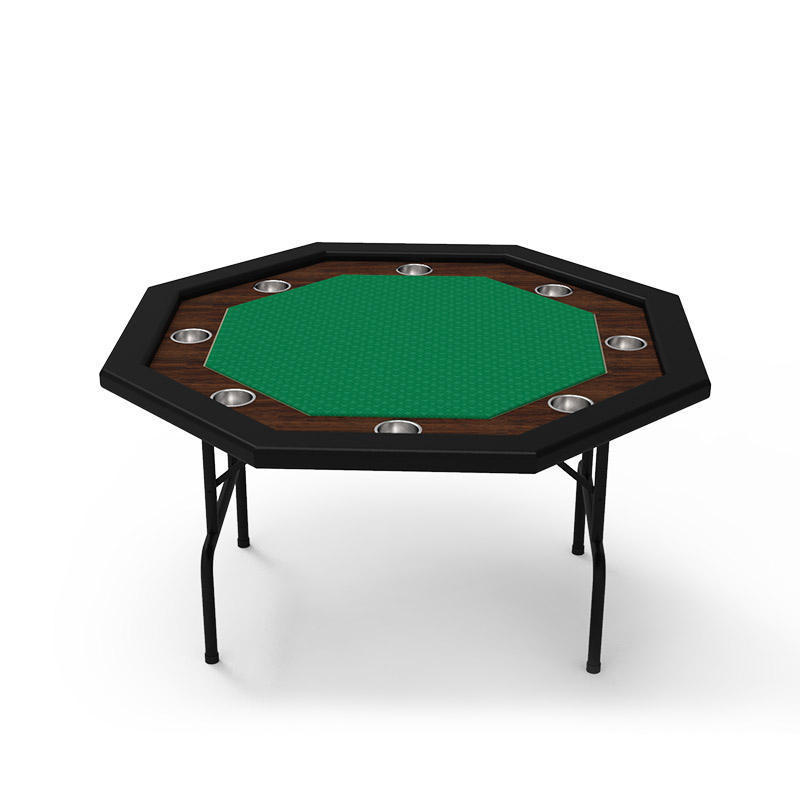 Wholesale  Fashion Folding Poker Table Top Octagon Shaped Strong Folding Legs Gambling Poker Card Table With Felt Mat