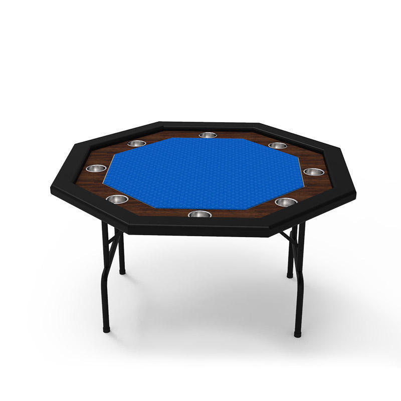 Wholesale  Fashion Folding Poker Table Top Octagon Shaped Strong Folding Legs Gambling Poker Card Table With Felt Mat