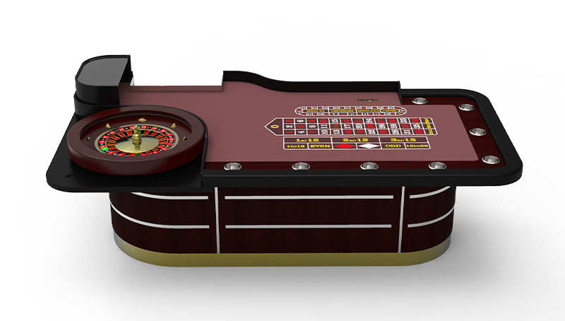 Customized luxury high-quality professional gambling roulette table poker table quality 22 inch steel pedal roulette table