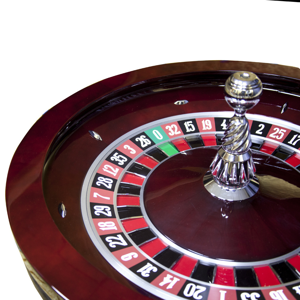 Hot selling luxury high-quality solid wood 32 inch roulette table red brown Russian roulette for casino