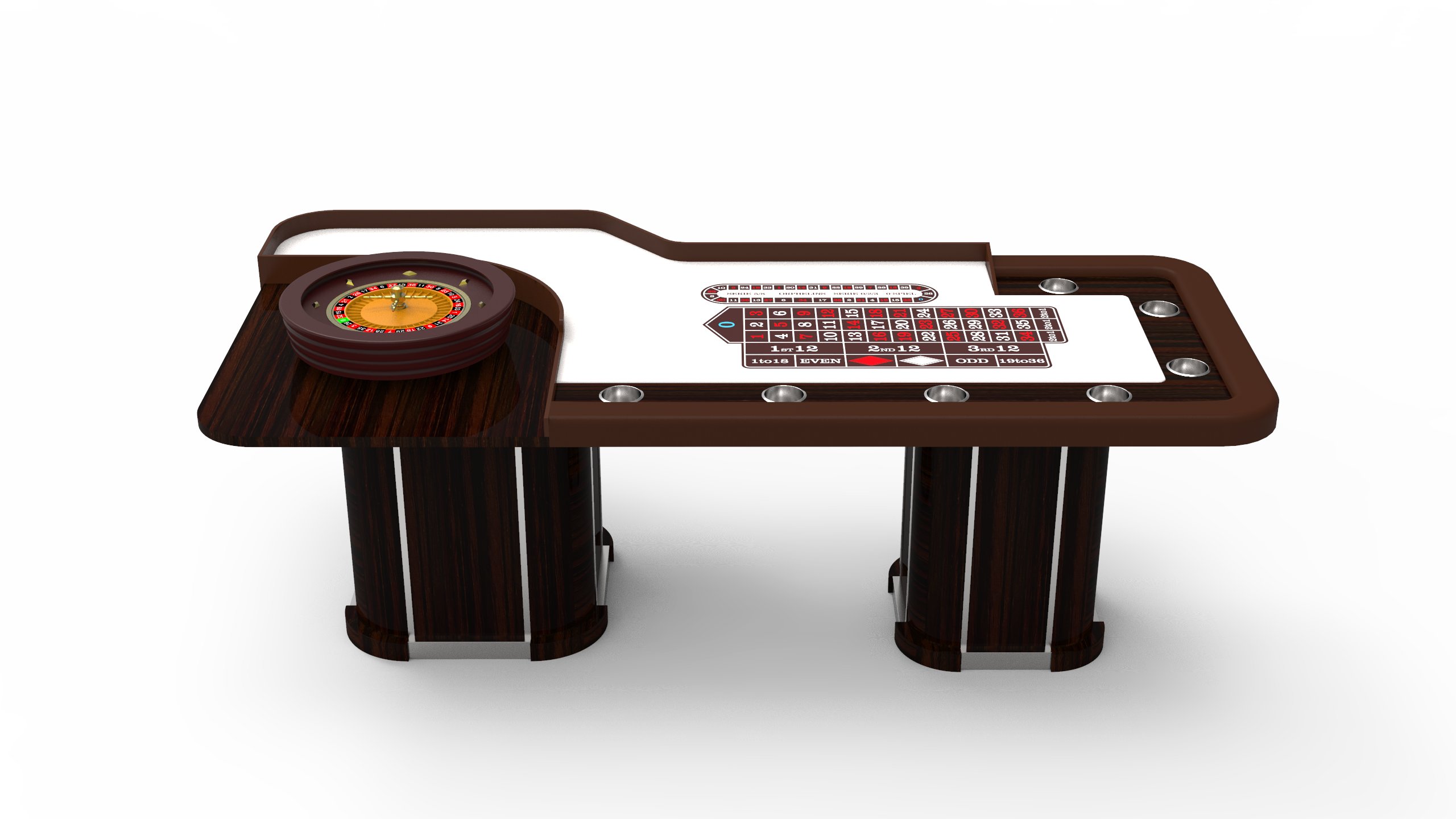 Deluxe Casino Professional Gambling Roulette Table Poker Table Quality 22inch Roulette Wheel Table With Steel Pedal