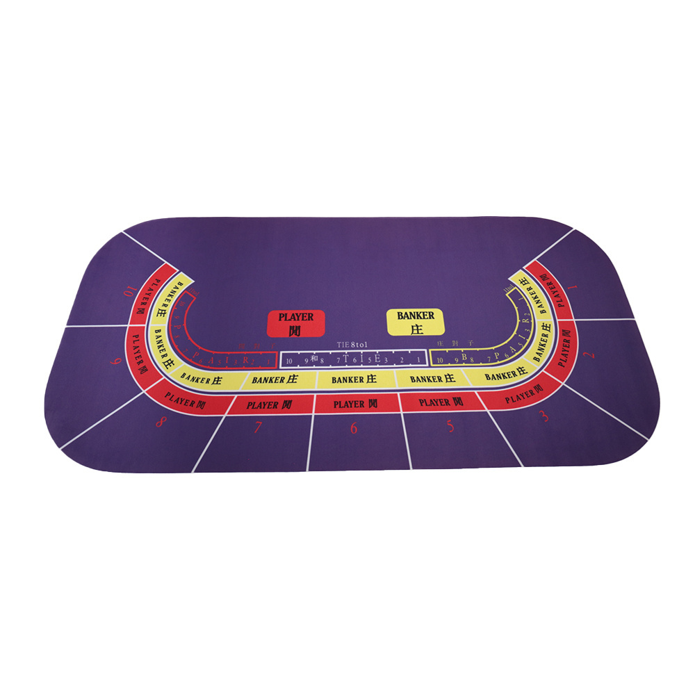 Aobo ready to ship entertainment poker table mats rubber gambling baccarat poker tablecloths for sale