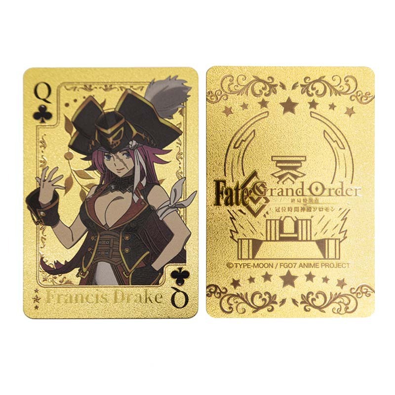 High quality and exquisite waterproof gold foil poker customized cartoon gold foil poker card