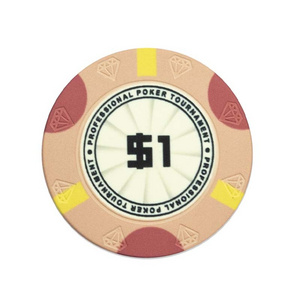 High Quality  Wholesale Personalize Logo Entertainment Ceramic Chips  EPT Custom Ceramic Poker Chips