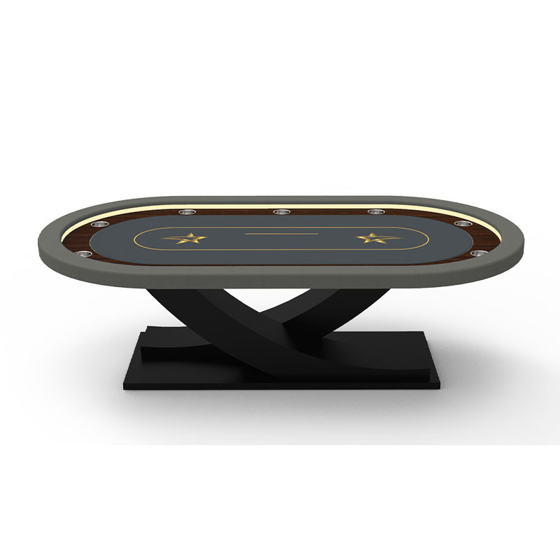 Luxury High Quality 96 Inches Poker Table Customized Casino Professional Poker Table With Cup Holder Leather