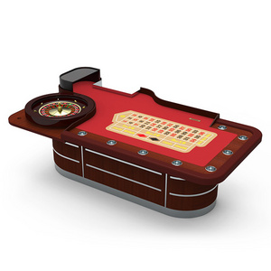 Customized luxury high-quality professional gambling roulette table poker table quality 22 inch steel pedal roulette table