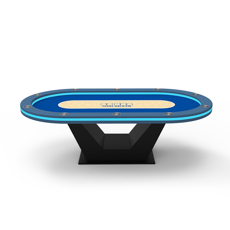 Casino Grade Luxurious LED Design Poker Table Solid Wood&Steel Bottom Texas Table For Gambling