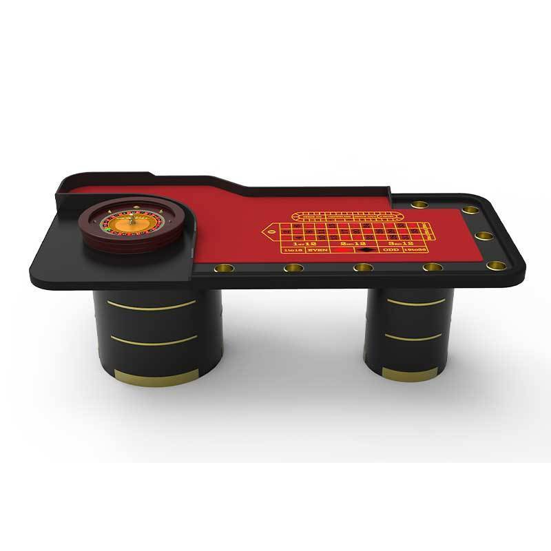 Baccarat Blackjack Texas Poker Chips Customize Luxury Wooden Casino Roulette Wheels Game Tables