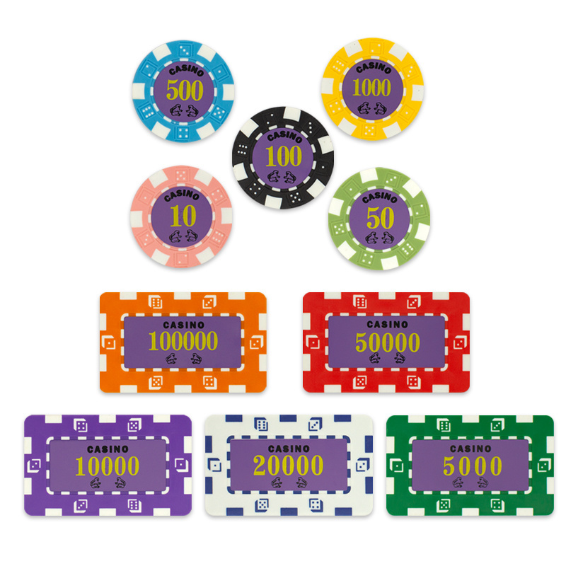 High quality wholesale price poker chip set Customized clay poker chips with numbers for casinos