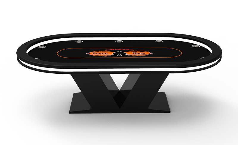 Luxury High Quality 96 Inches Poker Table Customized Casino Professional Poker Table With Cup Holder Leather