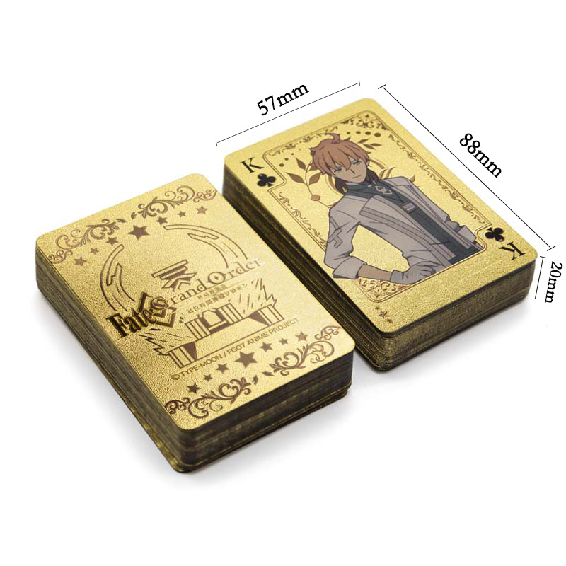 High quality and exquisite waterproof gold foil poker customized cartoon gold foil poker card