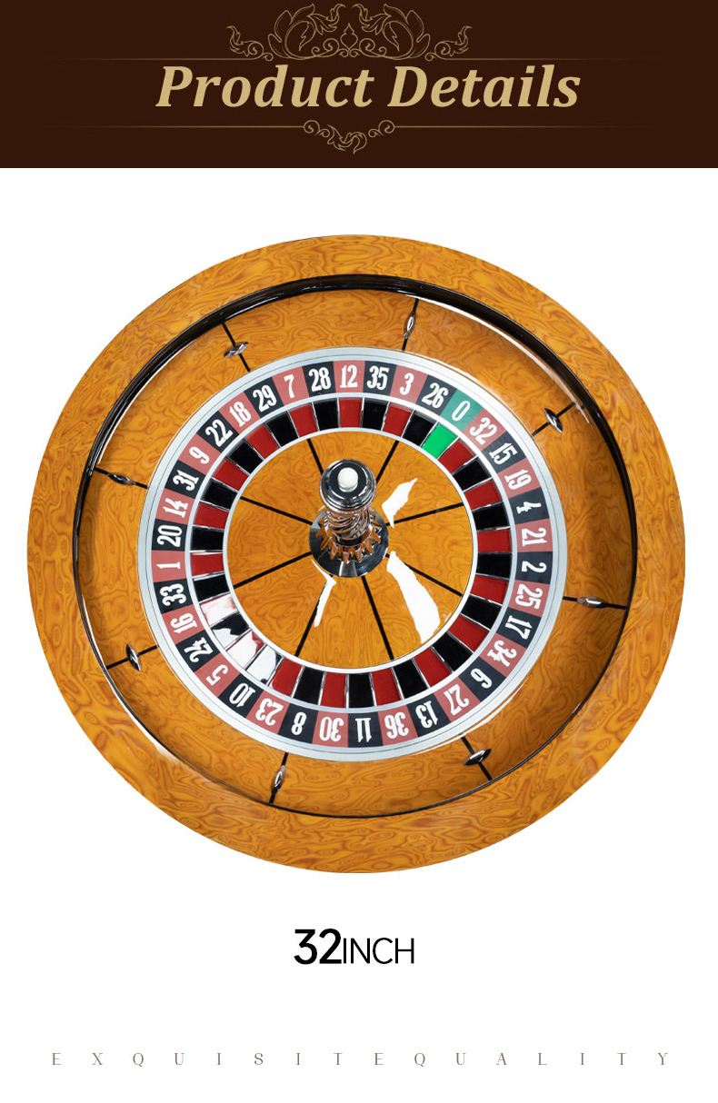 Professional luxury high-quality 32-inch roulette wheel Casino advanced roulette professional solid wood roulette wheel