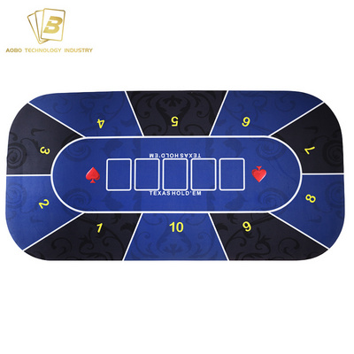 High quality factory price full sublimation printing Texas folding poker table mat customized tablecloth for casino