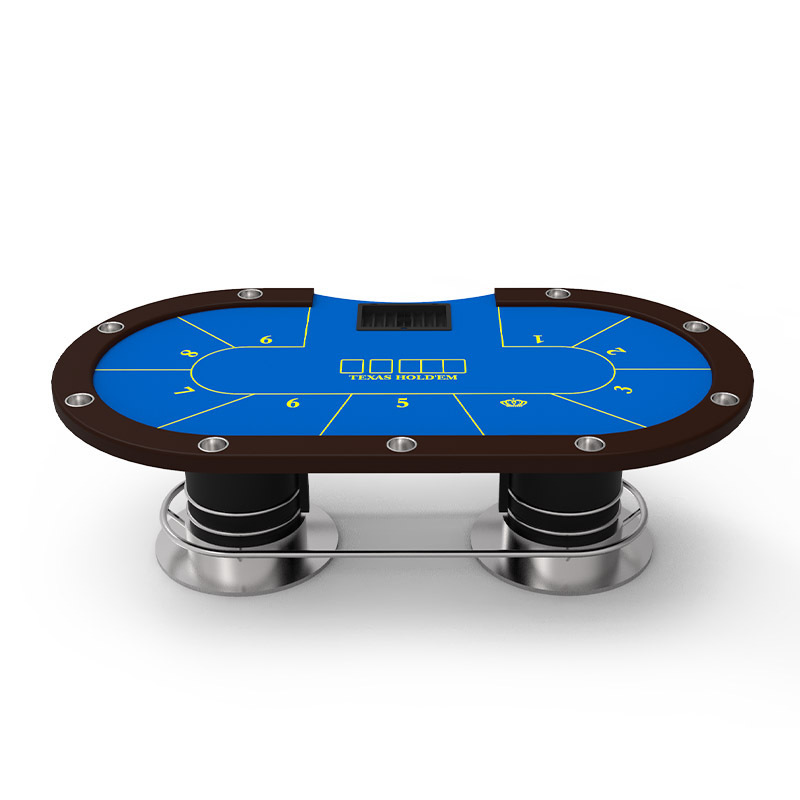 Custom Design Texas Hold'em Tables 2.4m 2.6m 10 Seats Casino Poker Table Texas Hold'em Gambling Poker Table