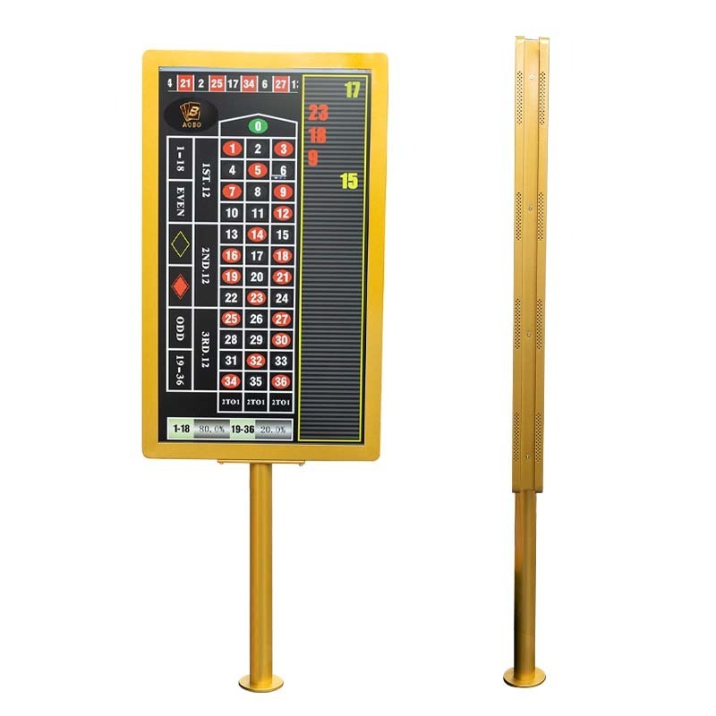 27 inch custom double-sided host casino provides double-sided gambling roulette display screen