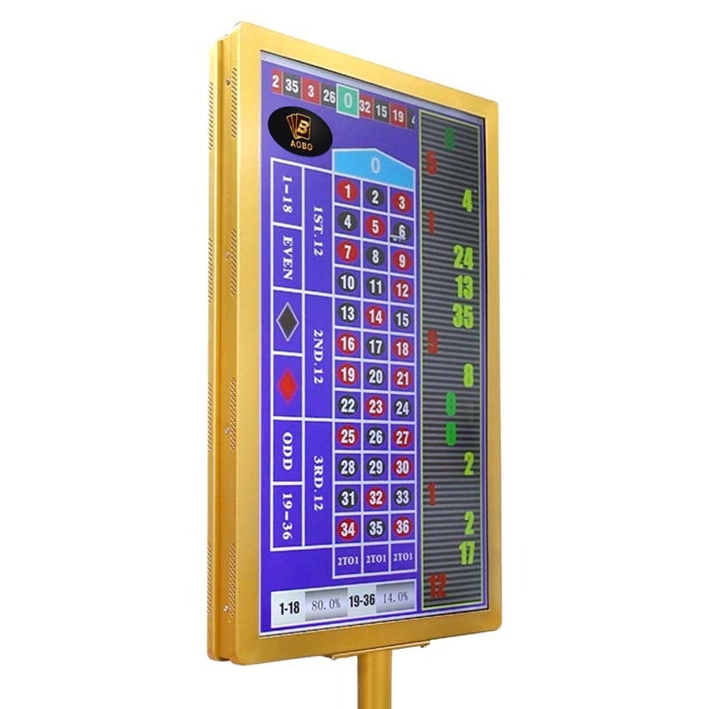 27 inch custom double-sided host casino provides double-sided gambling roulette display screen