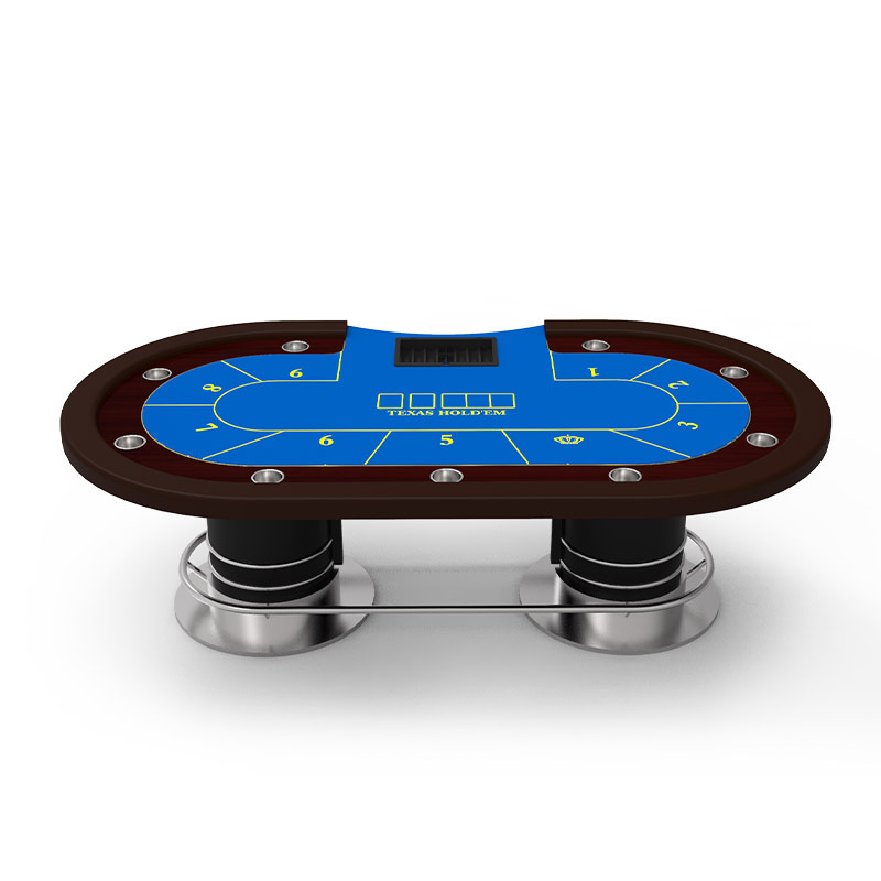 Factory Casino Poker Table with LED Lamps USB Charging Jack Gambling Table Customized Poker Table