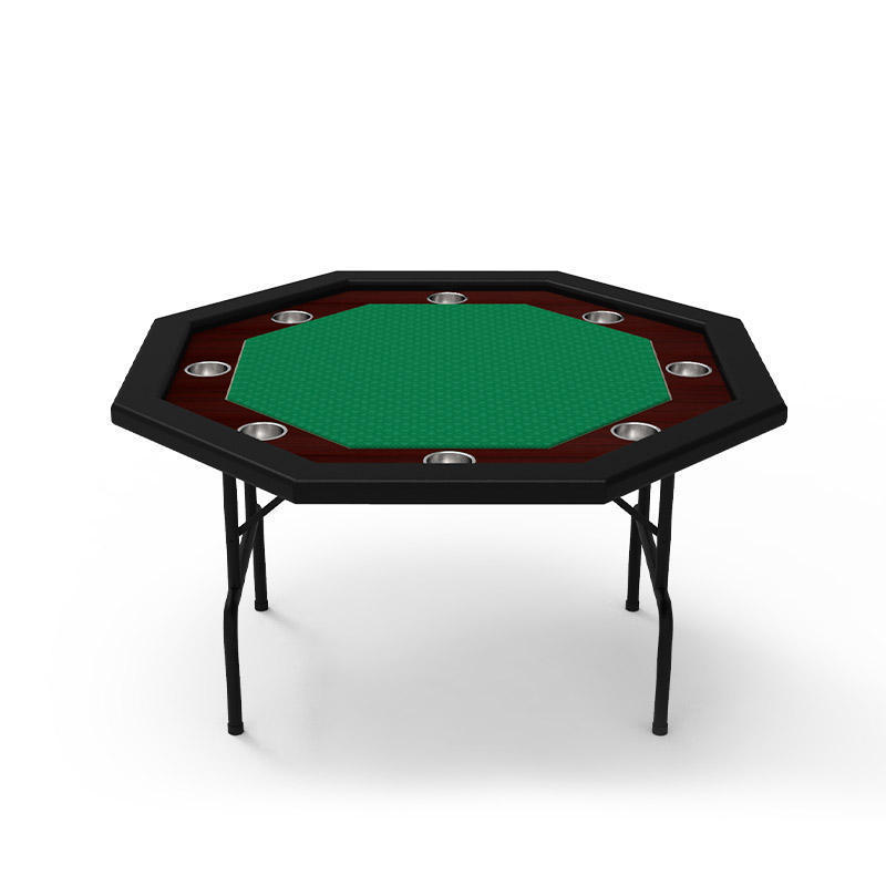 Wholesale  Fashion Folding Poker Table Top Octagon Shaped Strong Folding Legs Gambling Poker Card Table With Felt Mat