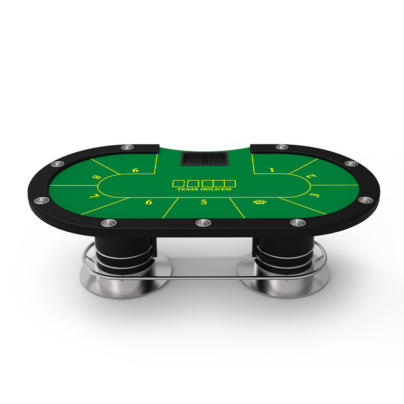 Custom Design Texas Hold'em Tables 2.4m 2.6m 10 Seats Casino Poker Table Texas Hold'em Gambling Poker Table