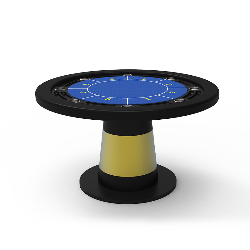 Hot sale Top-end Design Luxury Professional Round Poker Table with Solid Wooden Leg table de poker ronde