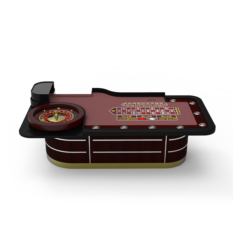 Deluxe Casino Professional Gambling Roulette Table Poker Table Quality 22inch Roulette Wheel Table With Steel Pedal