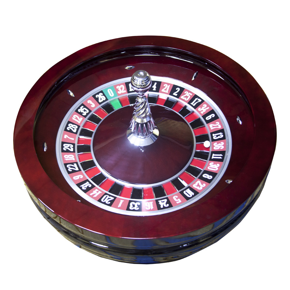 Hot selling luxury high-quality solid wood 32 inch roulette table roulette red brown Russian roulette for casino