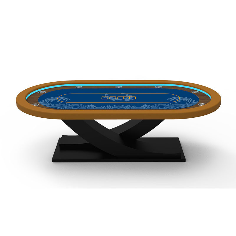 Luxury High Quality 96 Inches Poker Table Customized Casino Professional Poker Table With Cup Holder Leather