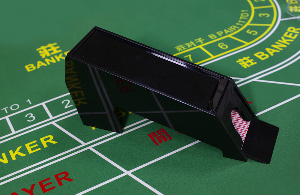 High Quality Professional Black Card Shoe 8 Decks Playing Cards Plastic Poker Dealer Shoe For Gambling