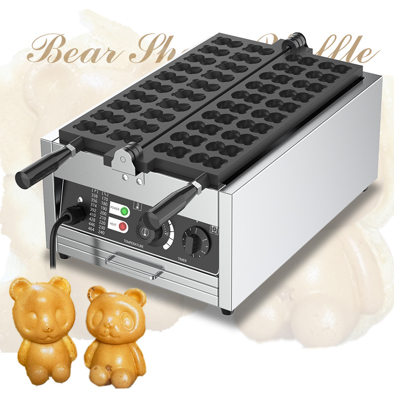 Bear Waffle Maker For Animal Shaped Non-stick Coated Plate Power Adjustable Waffle Maker