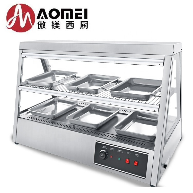 Commercial Electric Hot Glass Food Warmer Display Showcase for sale