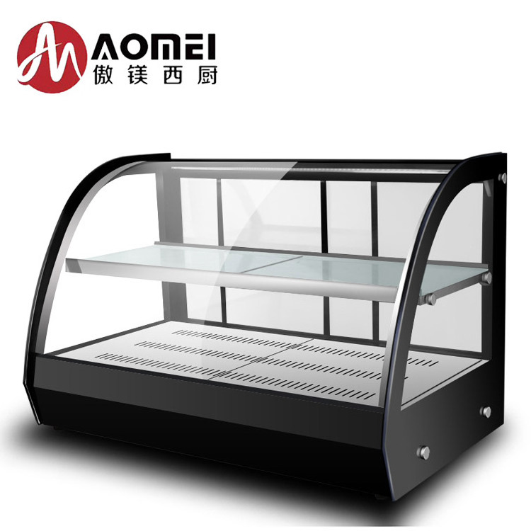 1.2m 2 layer curved glass warming showcase food display warmer hot food heating display showcase display