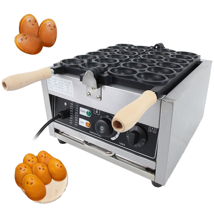 Commercial 12 Holes Egg Shaped Waffle Makers 1800w Waffle Making Machine Non-stick