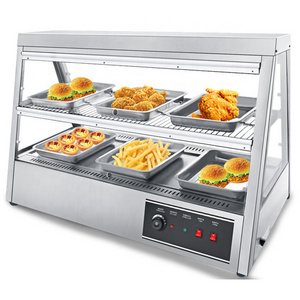 Commercial Electric Hot Glass Food Warmer Display Showcase for sale