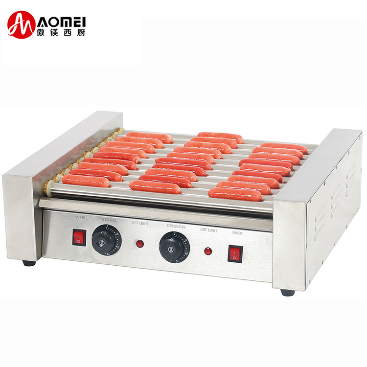 Snack Food Restaurant Supplies Electric Hot Dog 7/9/11 Roller Grill Bun Warmer Hot Dog Machine Warmer