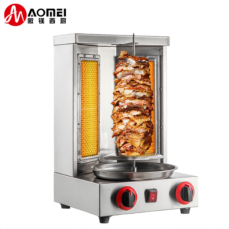 Commercial Professional Custom Gas Doner Kebab Making Machine Shawarma Gas Kebab Machine