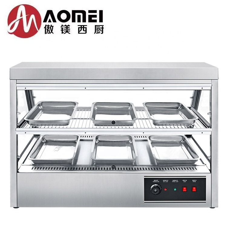 Commercial Electric Hot Glass Food Warmer Display Showcase for sale