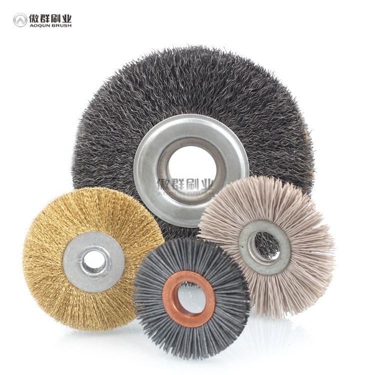 Industrial Abrasive Stainless Steel Wire Polishing Wheel Flat Hole Brush