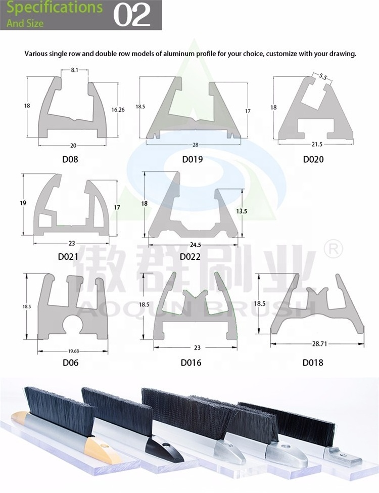 EN11Elevator Brush for Handrail Escalator Guard Safety