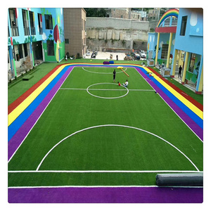 ENOCH Indoor Outdoor Multicolor red color Artificial Synthetic Grass For Running Track Playground