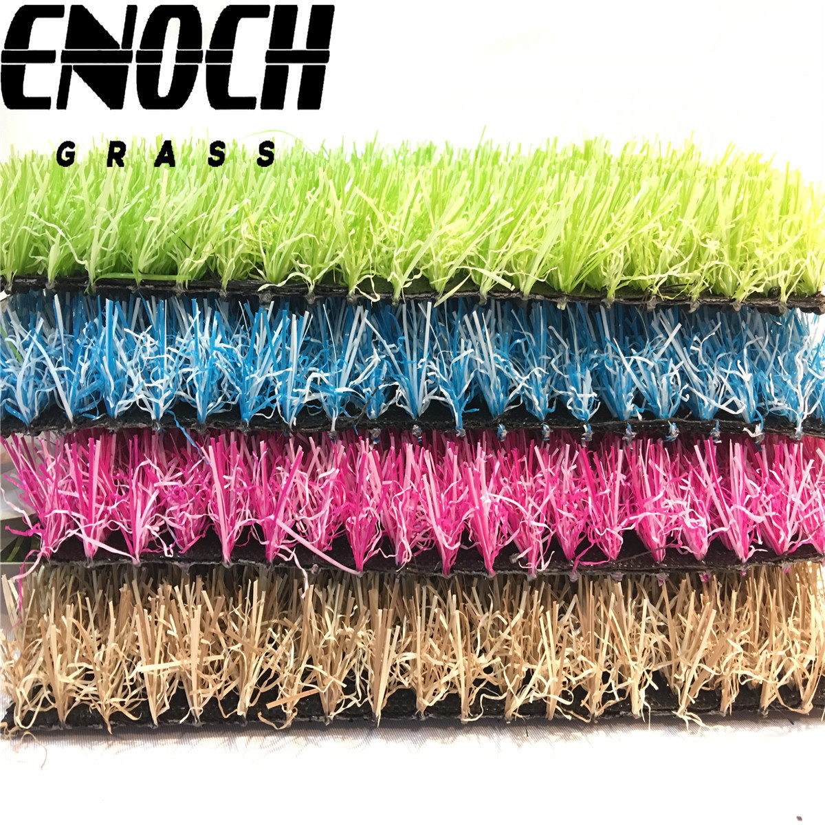 ENOCH Rainbow artificial grass for kindergarten school running track synthetic turf for garden decoration colourful grass mat