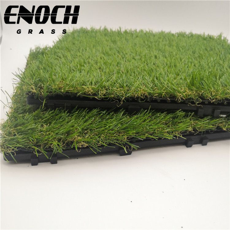 ENOCH Outdoor Garden Courtyard Turf Interlocking Artificial Landscaping Grass Tile